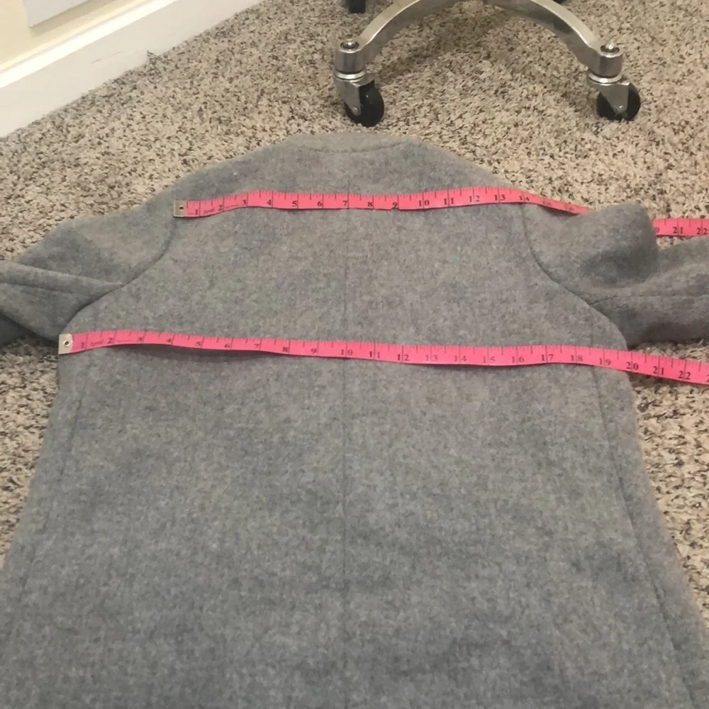 J Crew Pea Coat Peacoat Size 4 Gray Wool Blend